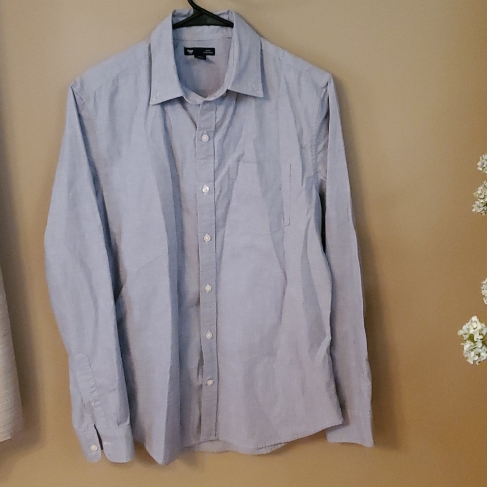 2/$15 Grey/Blue Button Down
